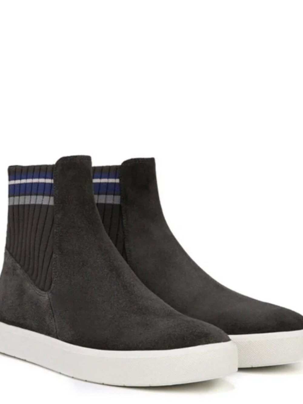 Vince Coleman High Top Suede Stretch Panel Chelsea Pull-on Sneaker Boot 10